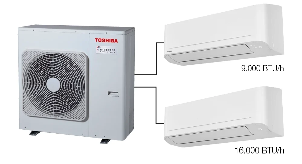Toshiba 2M Multi Split Klima 9.000+16.000 BTU